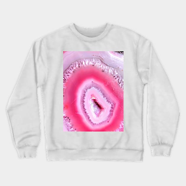 Pink Geode Crystal Crewneck Sweatshirt by NewburyBoutique